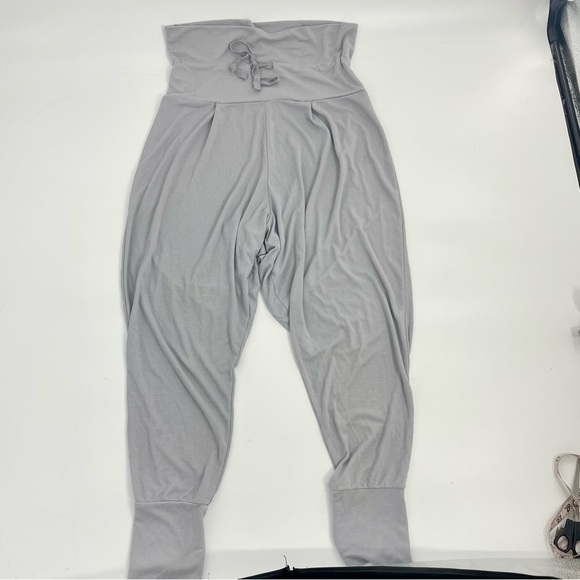 FP MOVEMENT Cozy Up Dance Harem Pants Grey Ribbed High Waisted Joggers Med - Picture 5 of 13